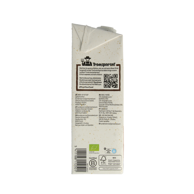 Bebida de arroz con coco bio 1 Litro
