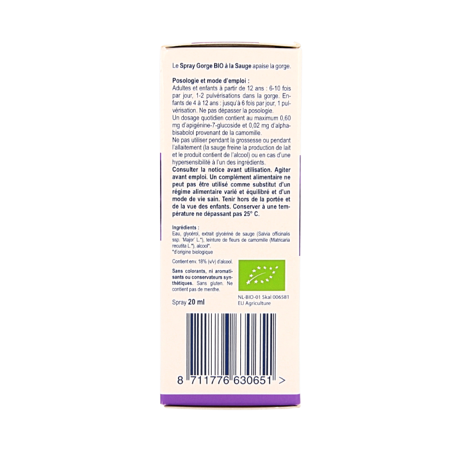 Salbei Rachenspray Bio 20 Milliliter