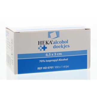 Heka Alkoholtücher 6,5 × 3 cm 100 Stück