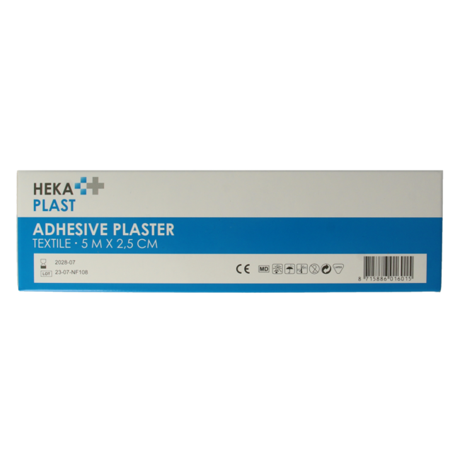 Hekaplast Heftpflaster Textil 5 m x 2,5 cm 12 Stück
