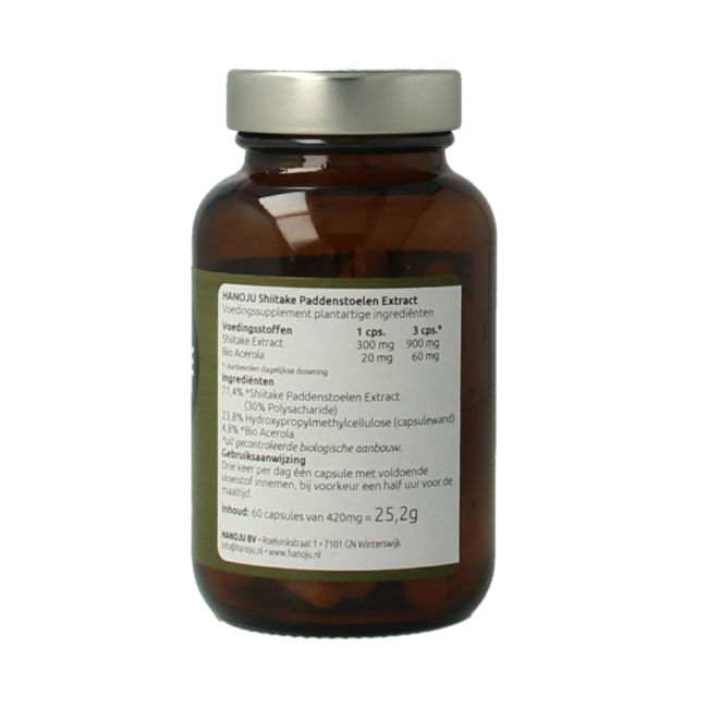 Hanoju Shiitake extract bio 60 Cápsulas vegetarianas