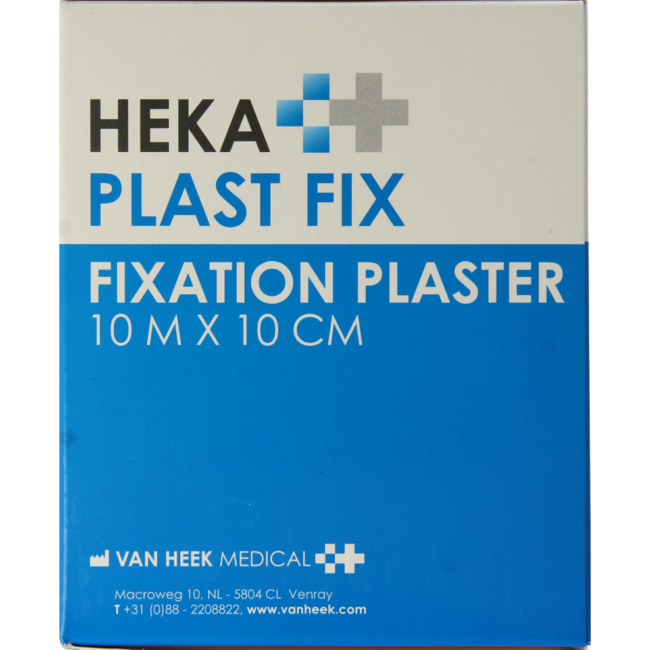 Apósito de Fijación Hekaplast Fix 10m x 10cm con Protector, 1 Rollo