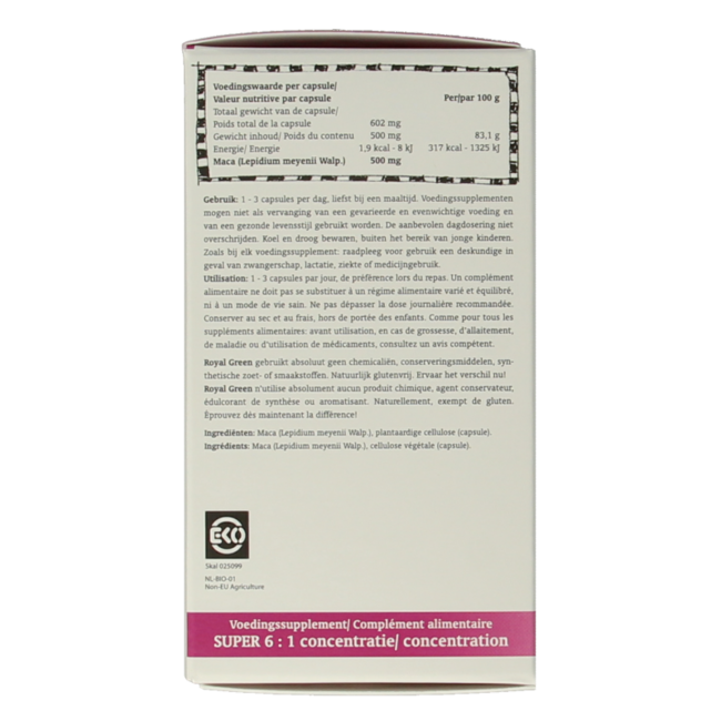 Maca organic 60 Vegetarian capsules