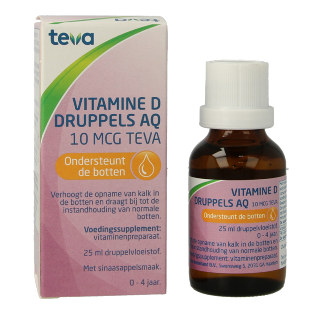 Teva Vitamina D AQ gotas 10 mcg 25,00 mililitros