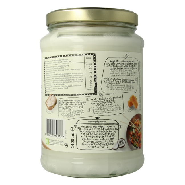 Organic extra virgin coconut cooking cream 1400ml