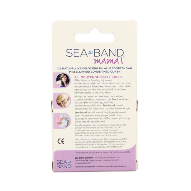 Sea-Band Bracelets d'acupression grossesse rose 1 Paire