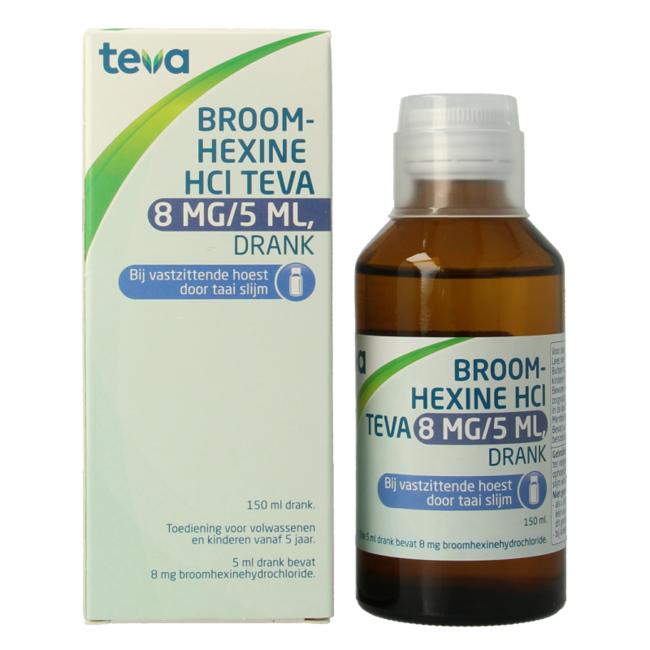 Teva Bromhexin HCL 8 mg / 5 ml 150 Milliliter