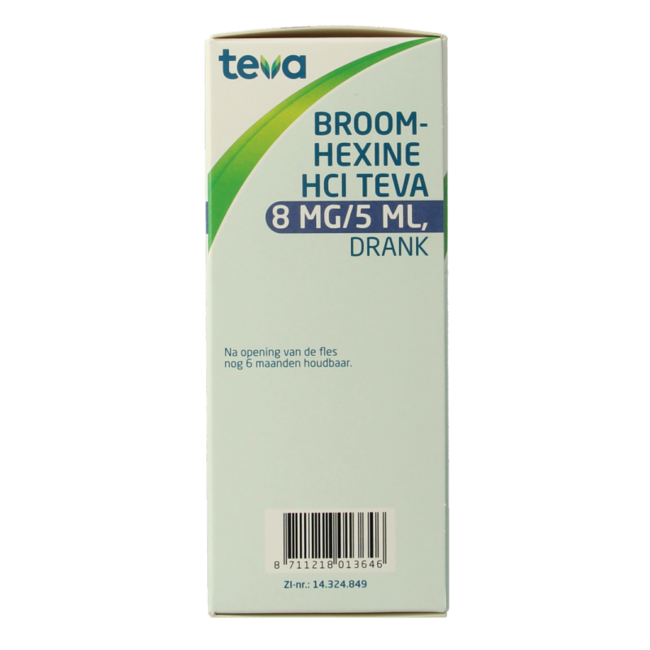 Teva Bromhexine HCL 8 mg / 5 ml 150 ml