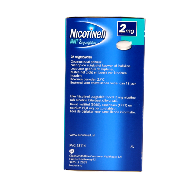 Nicotinell Mint 2mg 96 Lutschtabletten