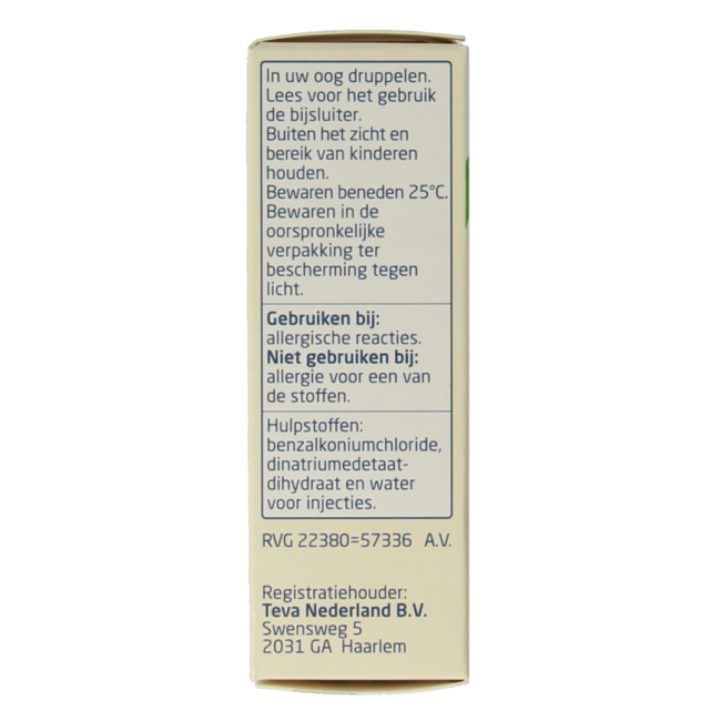 Teva Natriumcromoglicaat 20mg colirio 10 mililitros