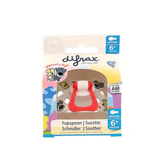 Difrax Fopspeen natural 6+ maanden Woezel & Pip 1 Stuks