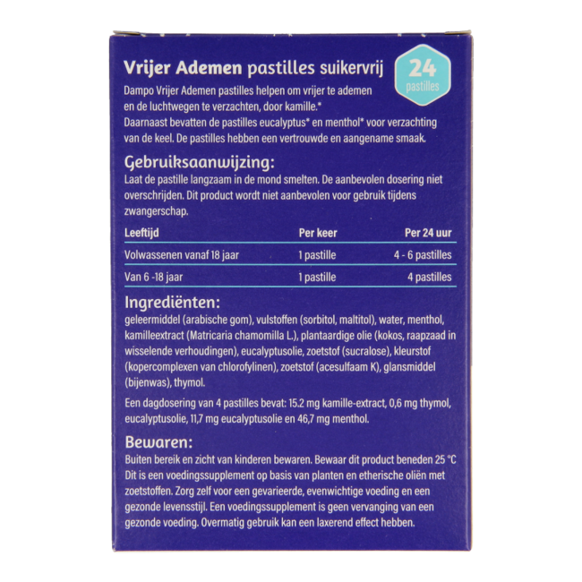 Dampo Clear Breath Pastilles 24 Pastilles