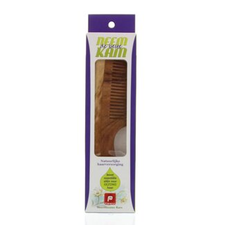 Holisan Neem wood comb with handle, fine, 1 piece