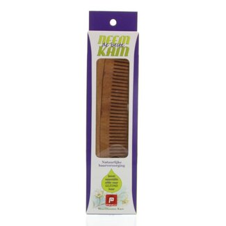 Holisan Pettine Holisan in legno di Neem, dritto, a denti fini, 1 Pezzo