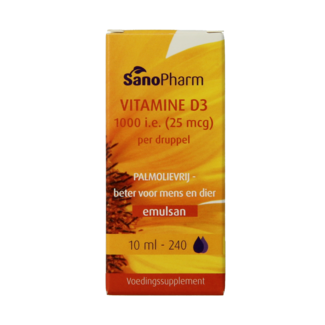 SanoPharm Vitamina D3 1000 UI Emulsan 10 mililitros