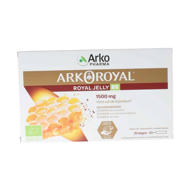 Arko Royal Royal Jelly 1500mg Organic 20 Ampoules