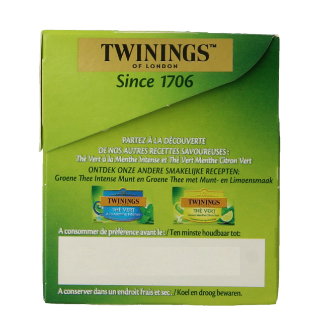 Té verde puro Twinings 25 Bolsitas