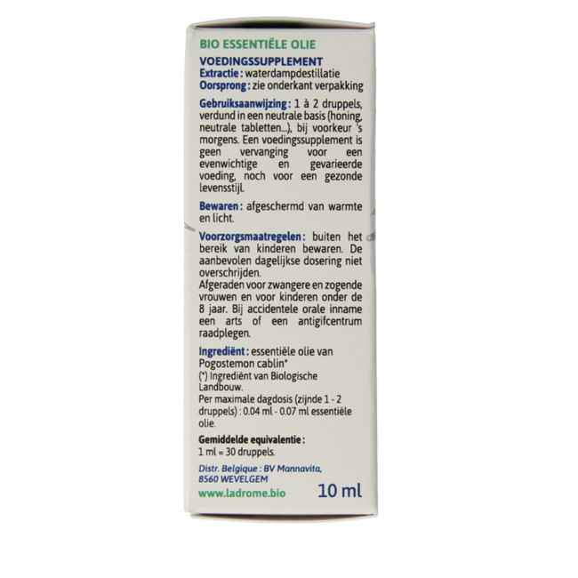 Aceite de pachulí bio 10 mililitros