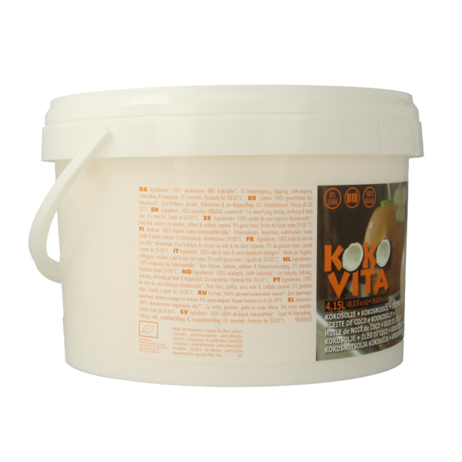 Olio di Cocco Biologico Inodore Kokovita 4150 Millilitri