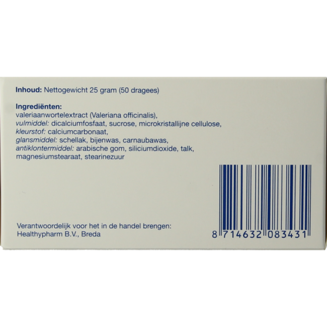 Valeriana extra fuerte 125mg 50 grageas