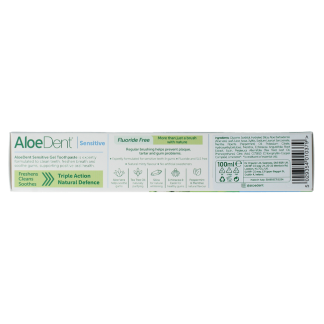 Dentifrice Aloe Dent aloe vera dents sensibles 100 ml