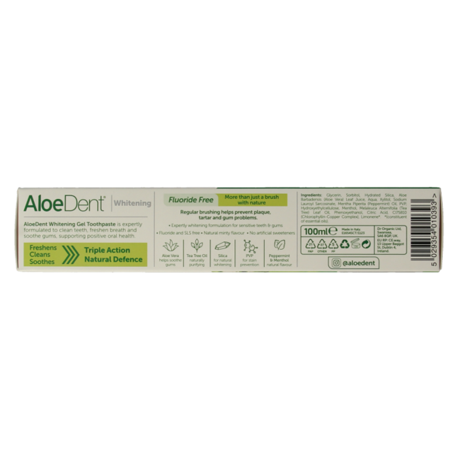 Aloe dent aloe vera tandpasta whitening 100 Milliliter