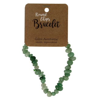 Steengoed Steengoed Aventurine chip bead bracelet on card 1 Piece