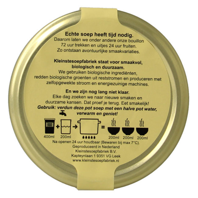 Erwtensoep/snert veganistisch bio 400 Milliliter