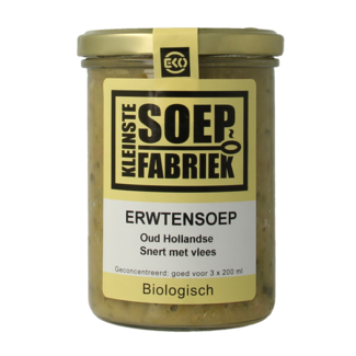 Kleinstesoepfabriek Pea soup/snert with meat organic 400 Millilitres