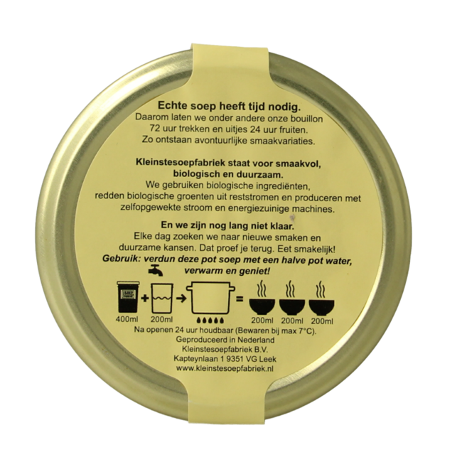 Pure organic tomato soup 400 Millilitres