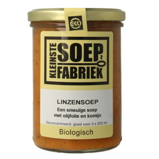 Kleinstesoepfabriek Sopa de lentejas bio 400 mililitros