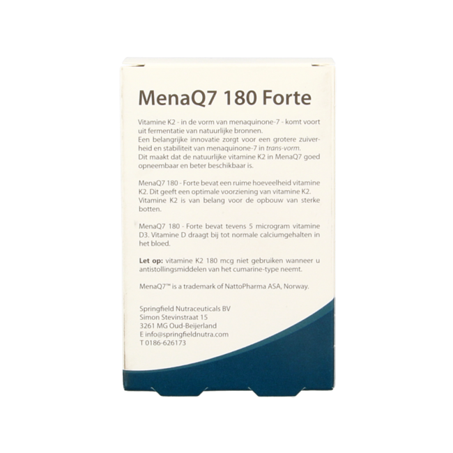 MenaQ7 Forte vitamine K2 180 mcg 60 gélules végétales