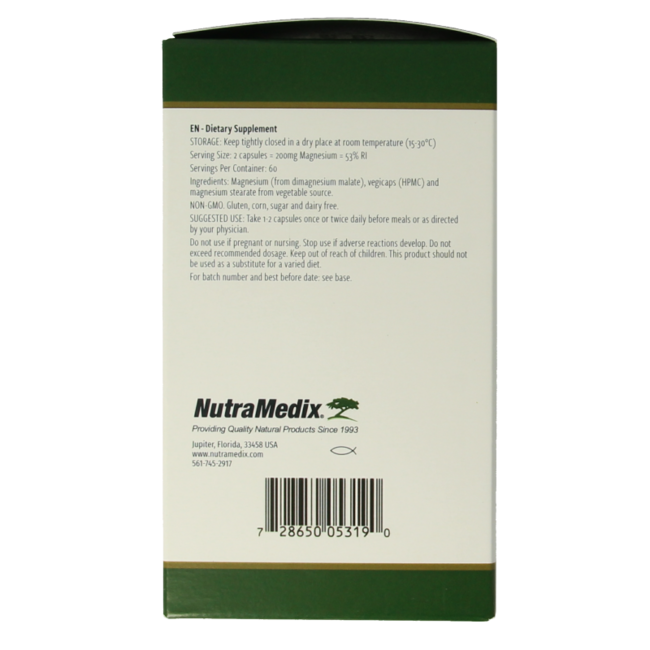 Magnesium malaat 120 Vegetarische capsules