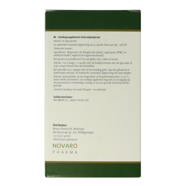 Magnesio Malato 120 Capsule Vegetali