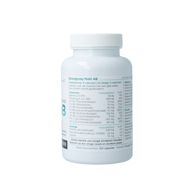 Multivitaminico Gruppo Sanguigno AB 120 Capsule