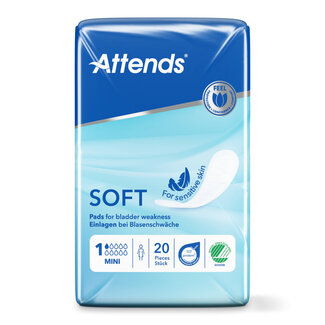 Attends Soft Mini 1 Pads 20 Pack