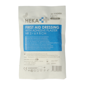 Heka Pansement compressif Heka n° 2 avec sparadrap 6 x 8 cm 1 pièce