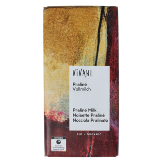 Vivani Chocolate con leche praliné turrón bio 100 gramos
