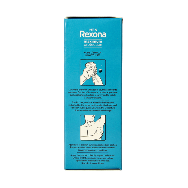 Rexona Desodorante en barra para hombre max protect clean scent 45 mililitros