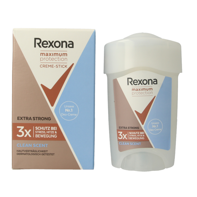 Rexona Deodorant stick woman max prot clean scent 45 Milliliter