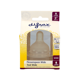 Difrax Difrax Soft Wide Bottle Teat Large - 2 Pack