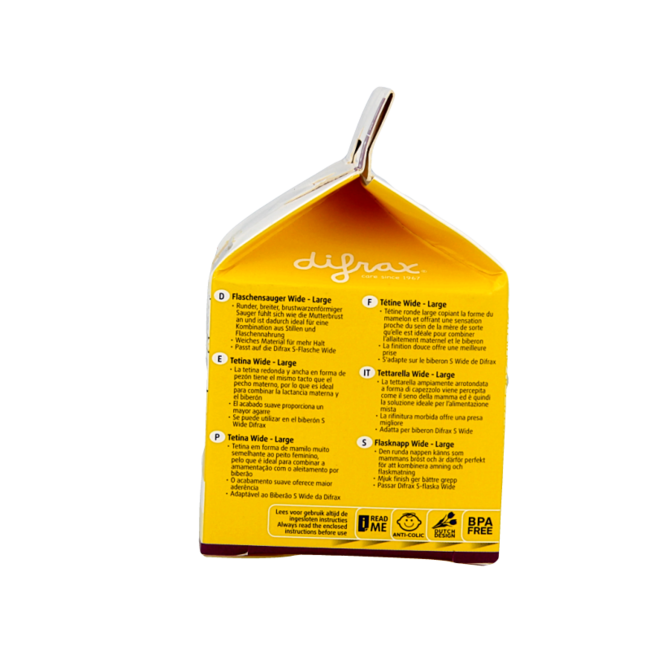 Tétine col large souple taille L - Lot de 2