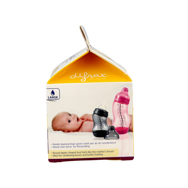 Difrax Soft Wide Bottle Teat Large - 2 Pack