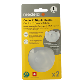Medela Contact Brusthütchen Größe L 1 Paar