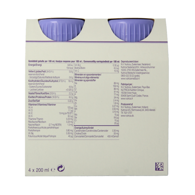 Nutridrink Multifibra Fresa 200 ml (4 Unidades)