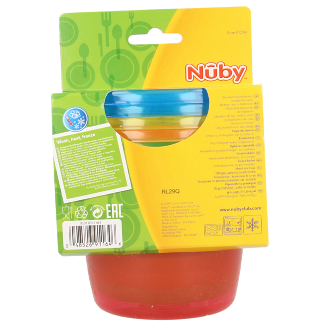 Cuencos para snacks con tapa 300 ml 6 unidades