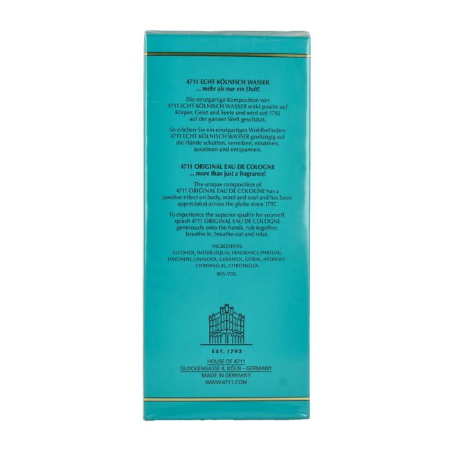4711 Eau de Cologne bottle 400 Millilitres