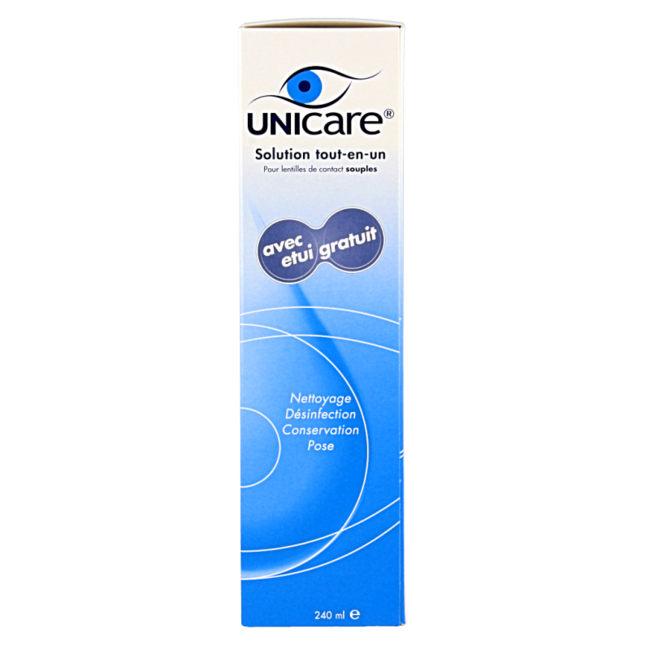 Unicare Alles-in-ein-Lösung für weiche Kontaktlinsen 240 Milliliter