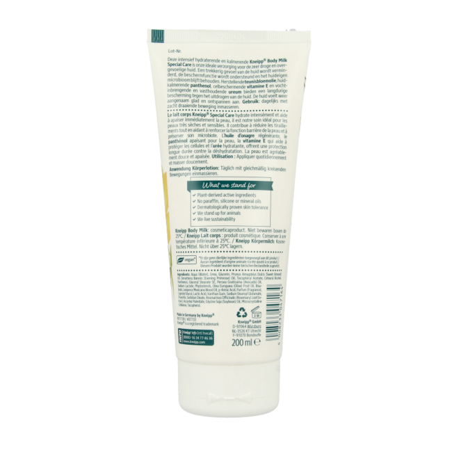 Leche corporal Kneipp Special Care + 10% urea y onagra 200 ml