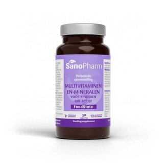 SanoPharm Kindermultivitaminen en mineralen foodstate 30 Tabletten